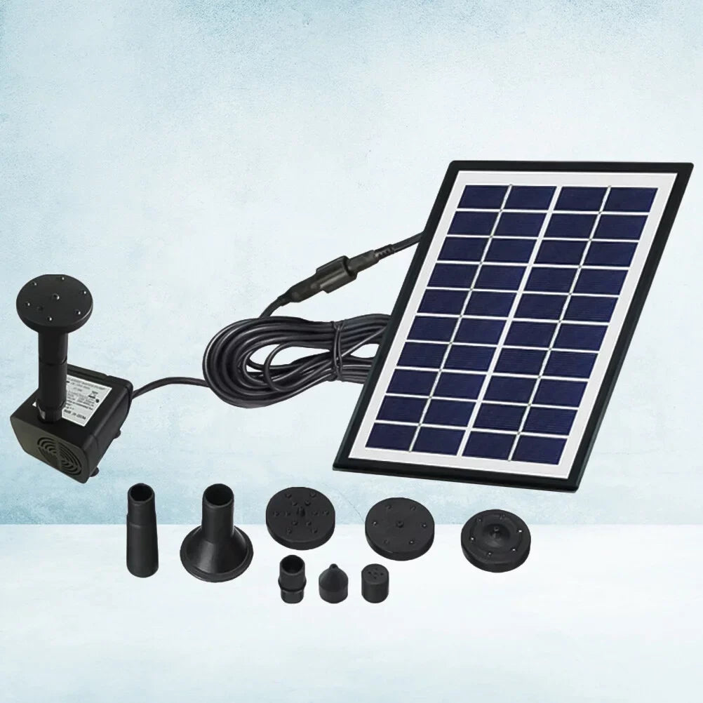 Solar Miniature Floating Fountain 2W Aerobic Pond Fish (Black) for Fountain Fountain Set Landscape Pond Pond Garden Gongxipen Garden Pool Pool liquid 1 exterior Fountain