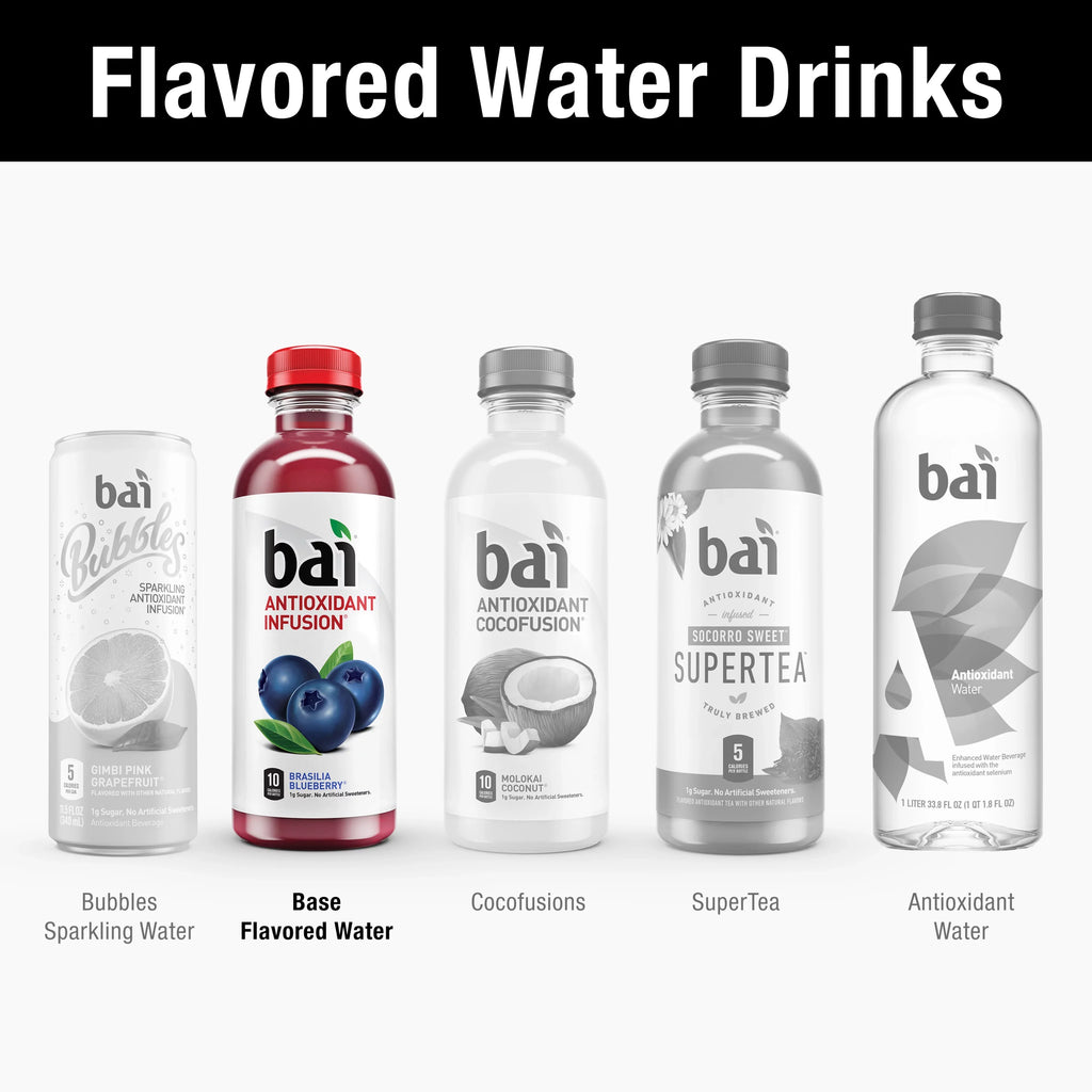 18 Drink, Brasilia Blueberry, Fl Gluten-Free, Bottles Bai Infused Pack 12 Antioxidant Oz,