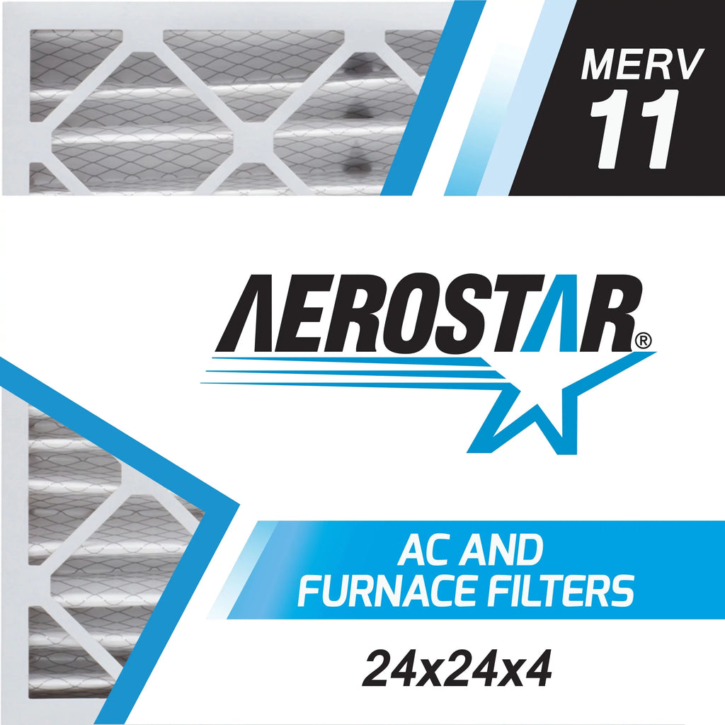 Aerostar Air Made 6, 24 x 24x24x4 11, Pleated x 24 the 4, MERV Filter, USA in of Box