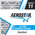 Aerostar Air Made 6, 24 x 24x24x4 11, Pleated x 24 the 4, MERV Filter, USA in of Box