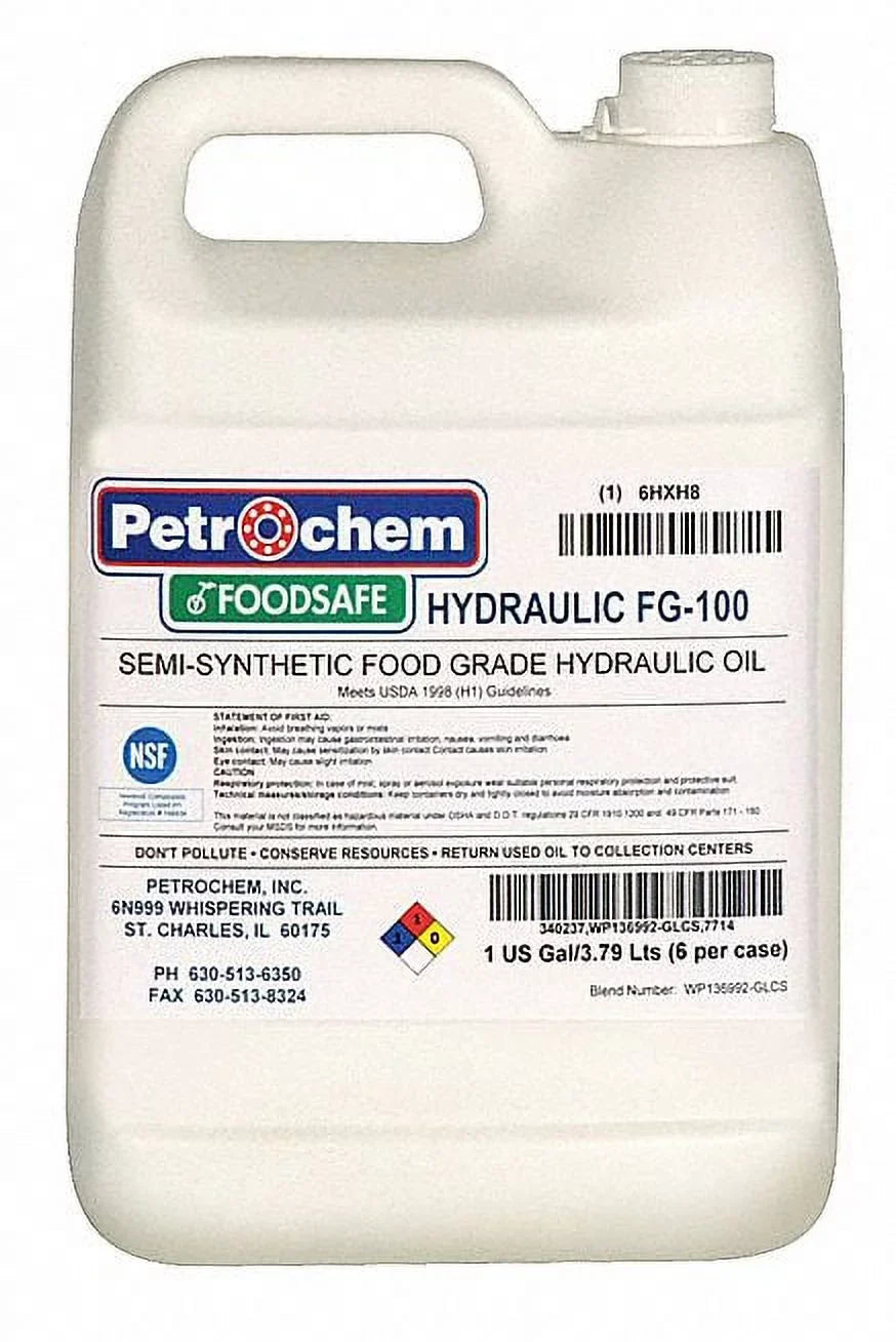 FOODSAFE Petrochem Grade,1 Oil,Food FG-100 gal,Jug H-1 HYDRAULIC Hydraulic