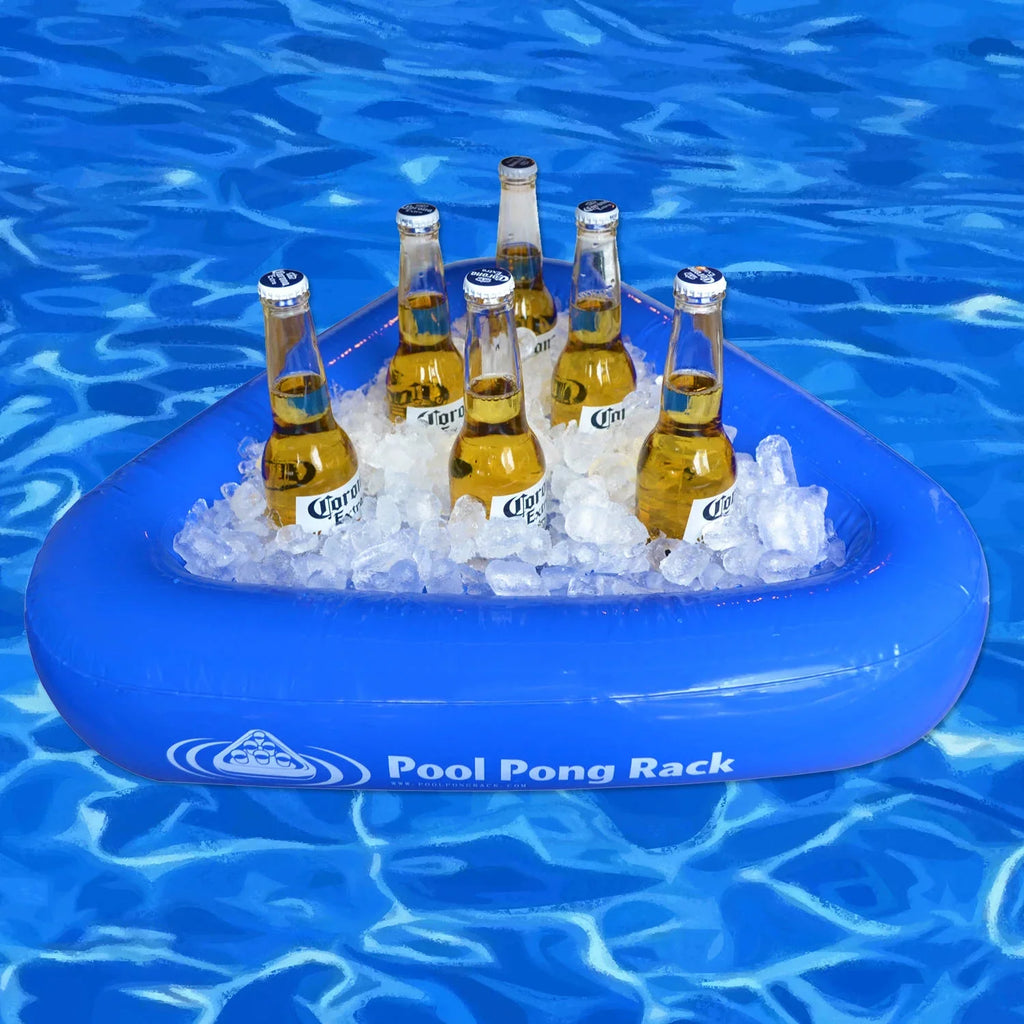 Pool Game (5 Floating Pong Pieces) Pool GoPong Beer Rack