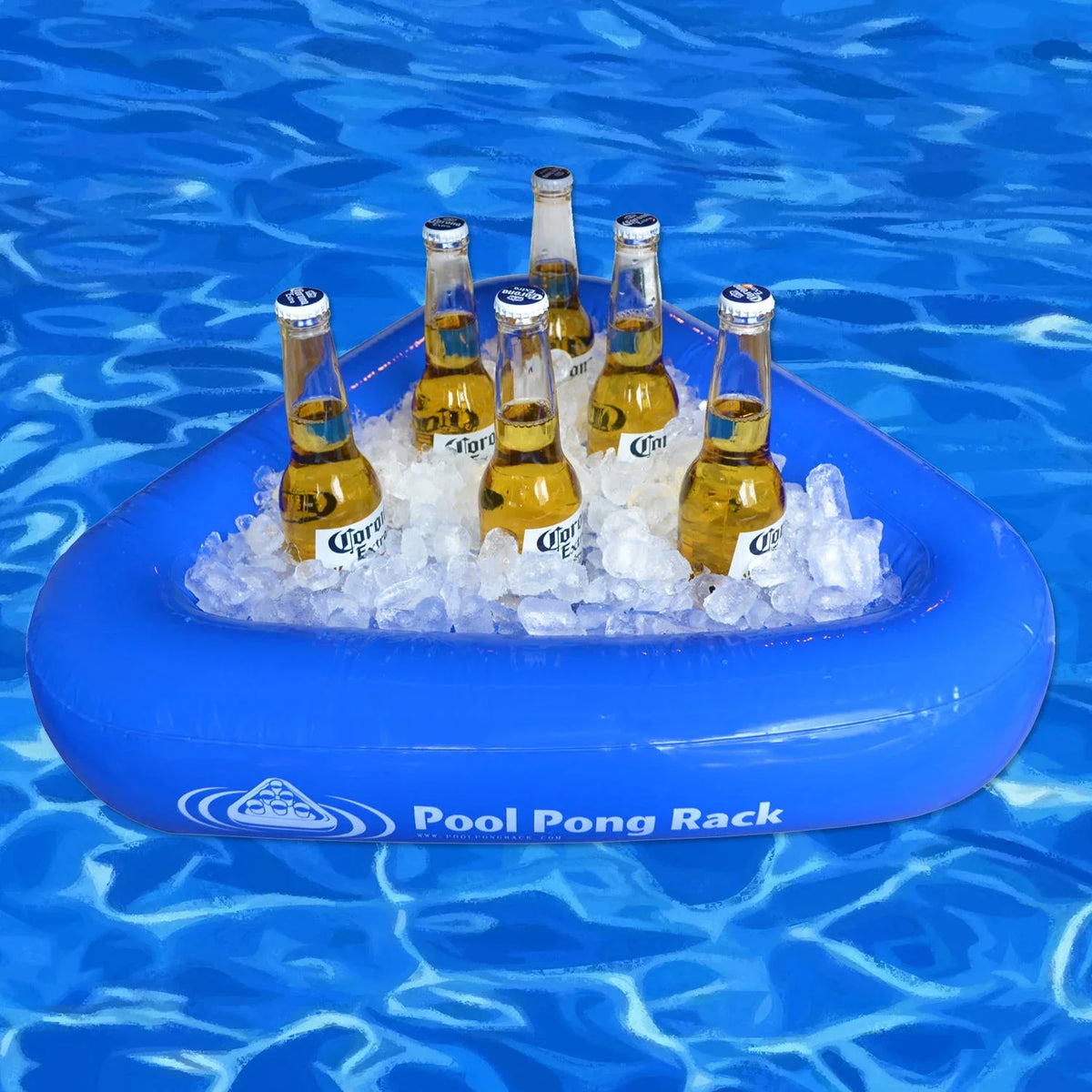 Pool Game (5 Floating Pong Pieces) Pool GoPong Beer Rack