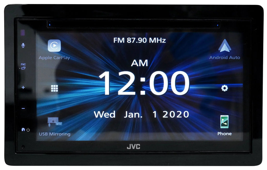 KW-V660BT Receiver+Backup Carplay/Bluetooth/Android Car 6.8" JVC DVD Monitor Cam