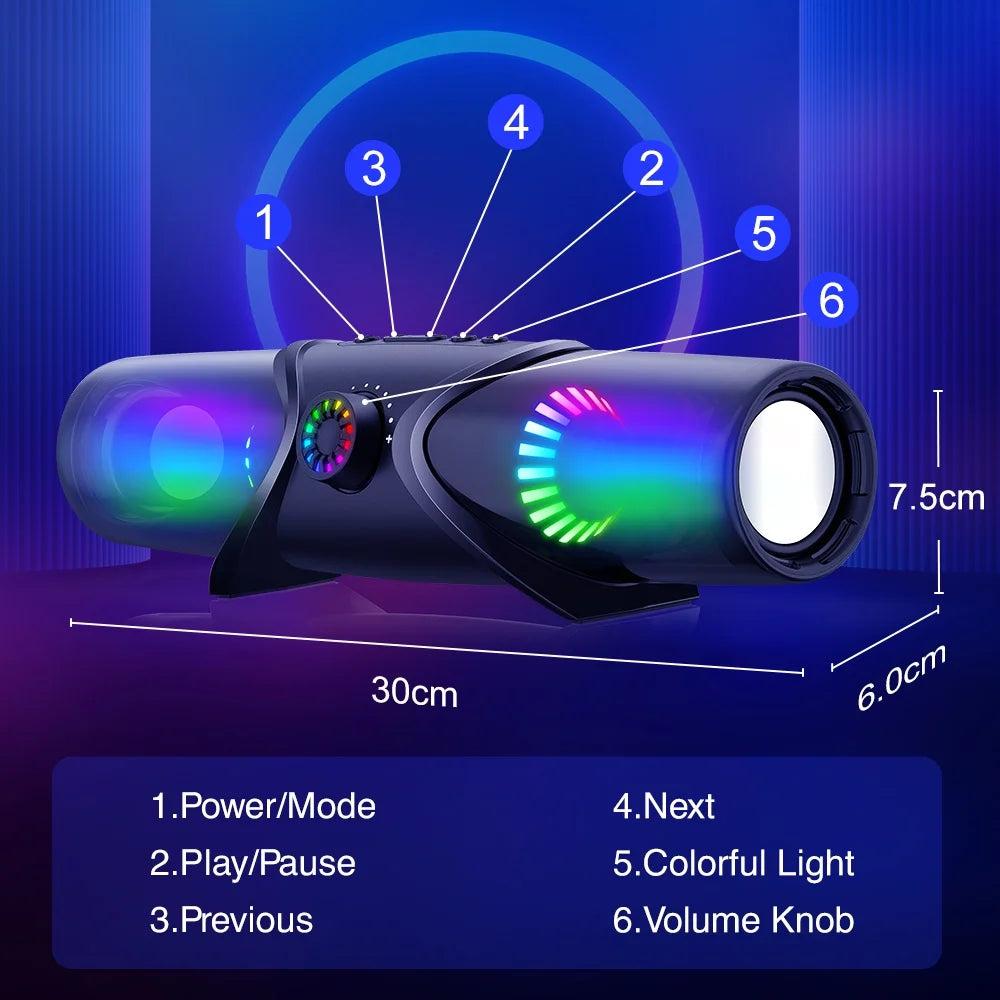 Speakers Light,PC Laptop Bar with Headphone SoundBar,Computer for Speakers,Bluetooth Speakers GS03 RGB Monitor WolfLawS 3.5mm Computer Subwoofer,USB Desktop Jack with Powered for Sound