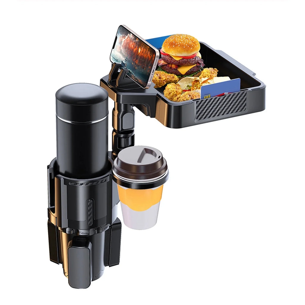 Holder Cup Dual Phone Anself Snack Tray 4IN1 Tray Car Expander with Drink Holder Adjustable