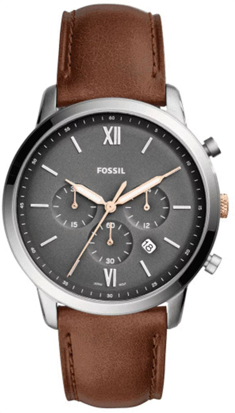 Fossil Chronograph Leather Men's Band Brown FS5408 Neutra Watch