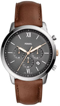 Fossil Chronograph Leather Men's Band Brown FS5408 Neutra Watch