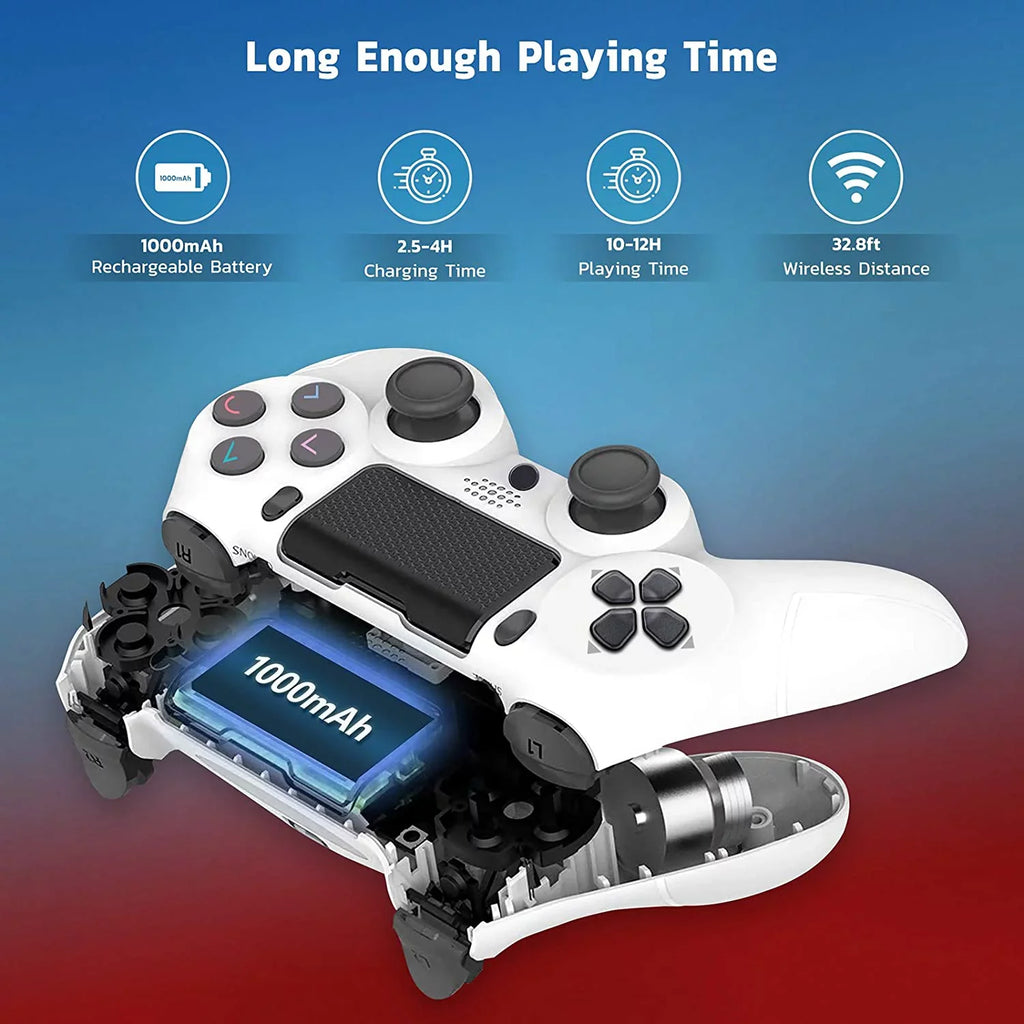 with Speaker/Gyro/Remote (White) S21 Wireless FE Battery/Built-In Slim Controller BlueTooth PRO Compatible Plus GamePad 1,000