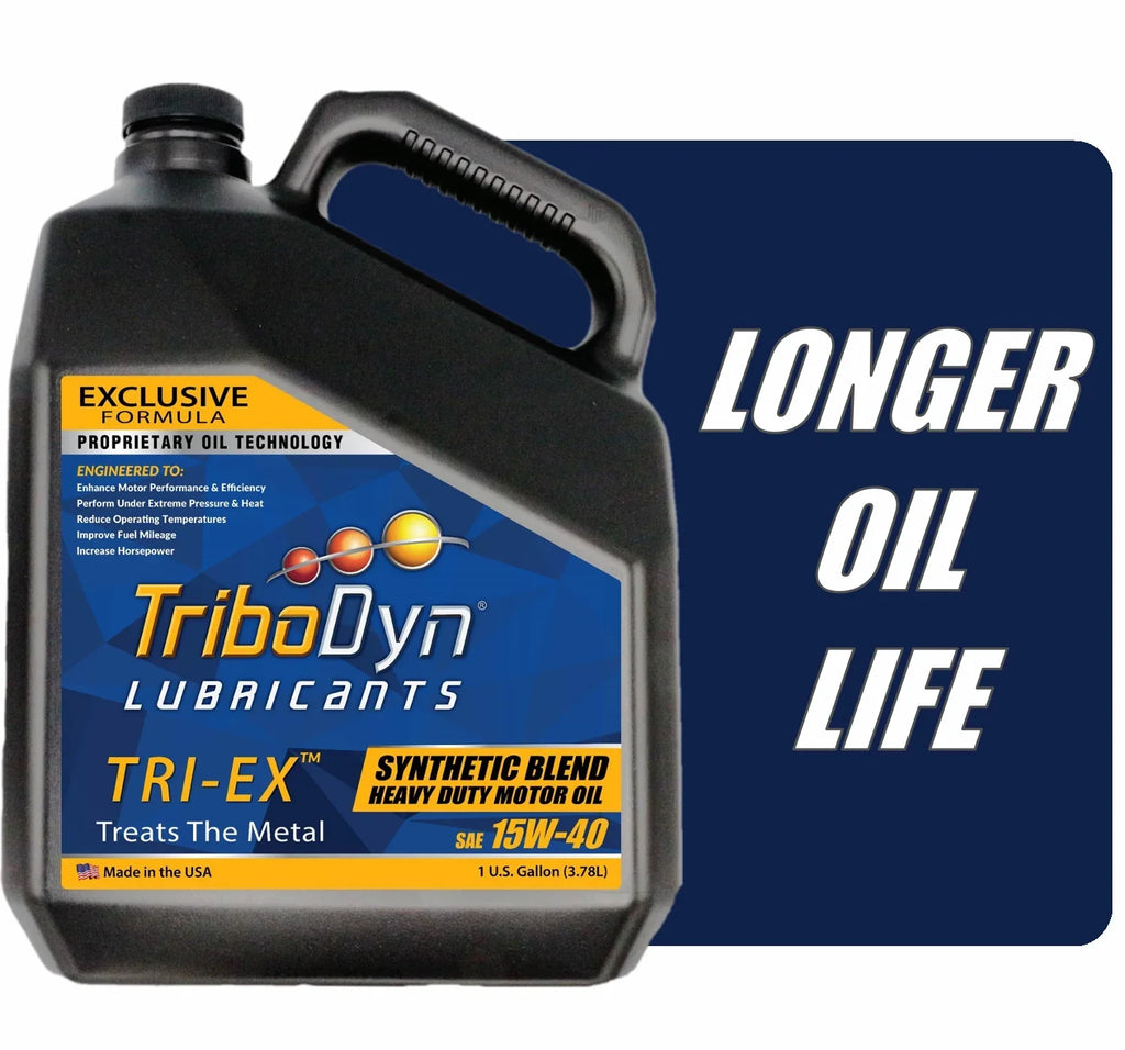 Oil Gallon Synthetic Blend Diesel 15W40 TRI-EX - TriboDyn Bottle