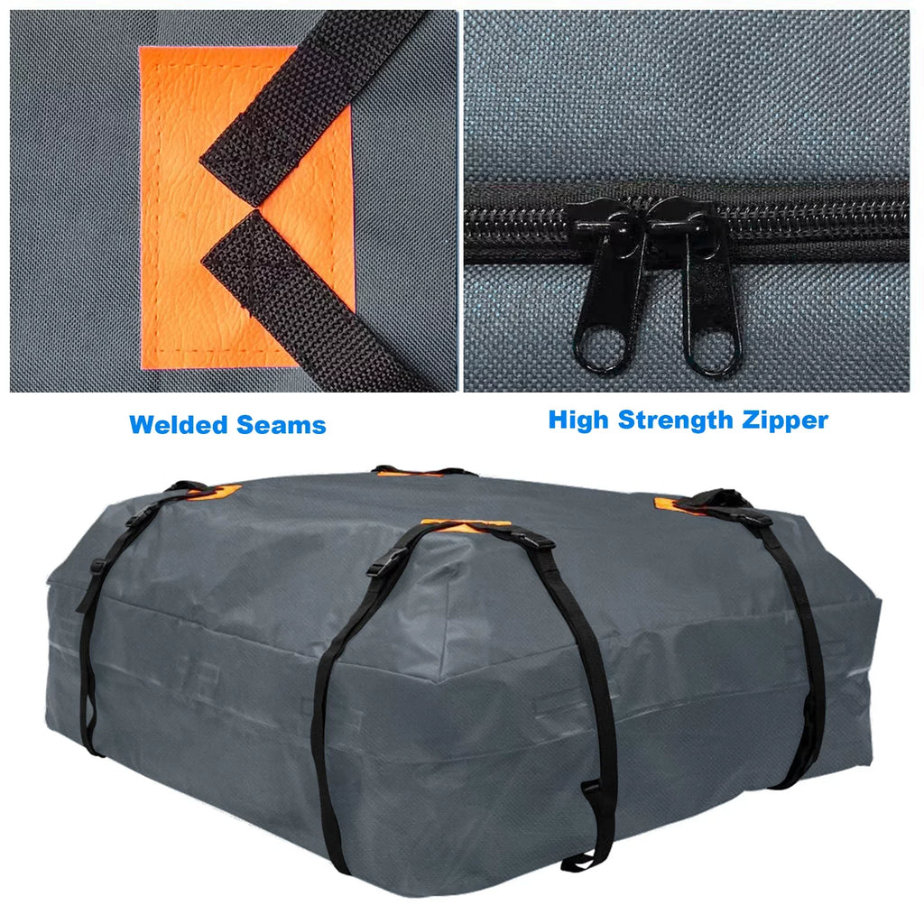 Bag Gecheer Bag Cargo Waterproof Cargo Roof Thickened Carrier Car 600D for Universal Luggage Travel Gray Storage Bag Camping Cube