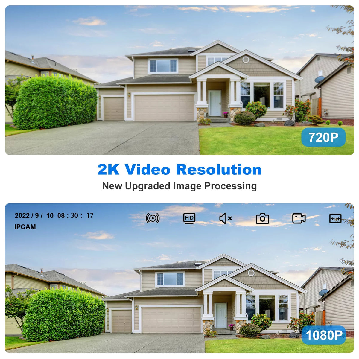 PIR Two-Way TOPVISION Detection, Spotlight, Wireless Digital Zoom, 2K Spotlight, WiFi, Motion Full with View 360° 4X exterior Talk PTZ, Camera Night Solar Color Vision, Security