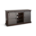 Console TV Charred in Door Barn Designs Farmhouse 65" Sunny Oak Wood