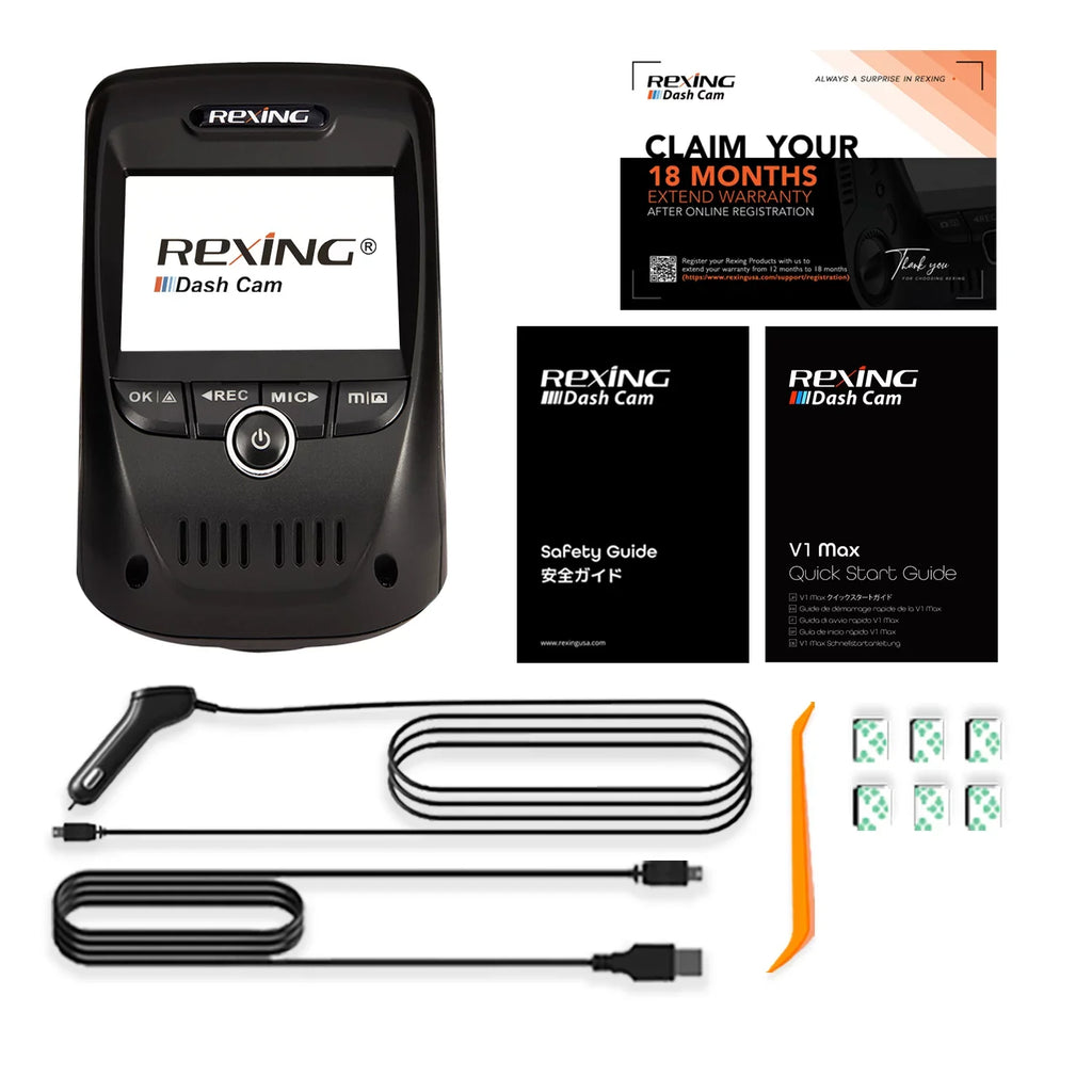 Channel V1 Max 2160P Dash GPS & Wi-Fi with 4K Cam Single Rexing