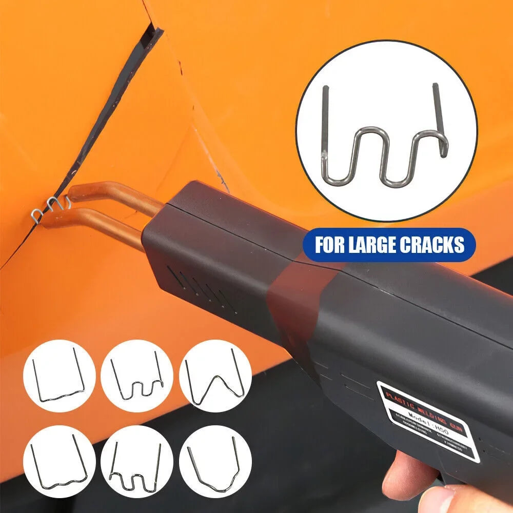 Car Welder Stapler Welding Gun Kit 600 Plastic Machine Bumper Repair Staples Hot