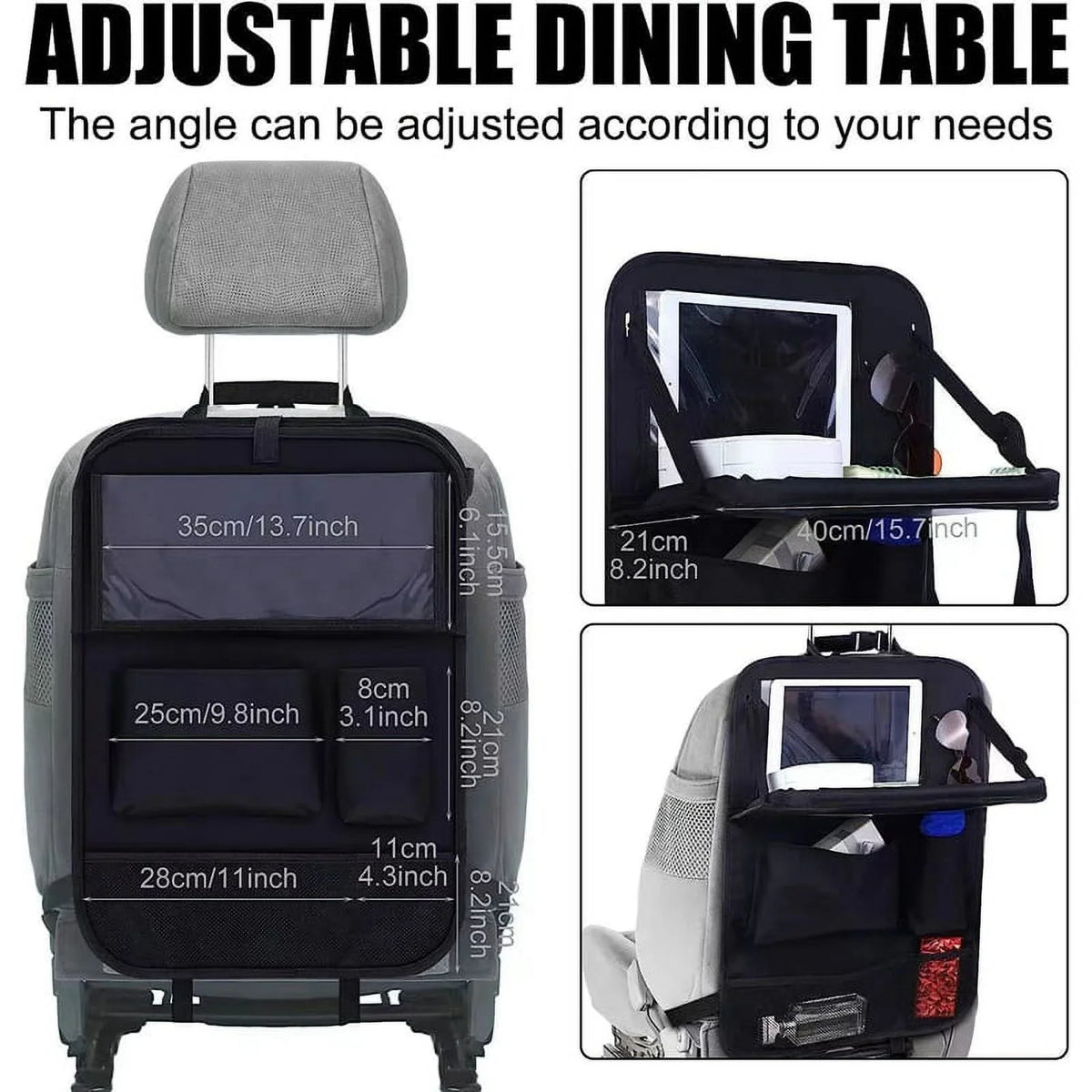 Folding Seat FeiraDeVaidade And Children'S Organizers, Storage Backrest Car Organizer,Car With Table Tablet Car 3-In-1