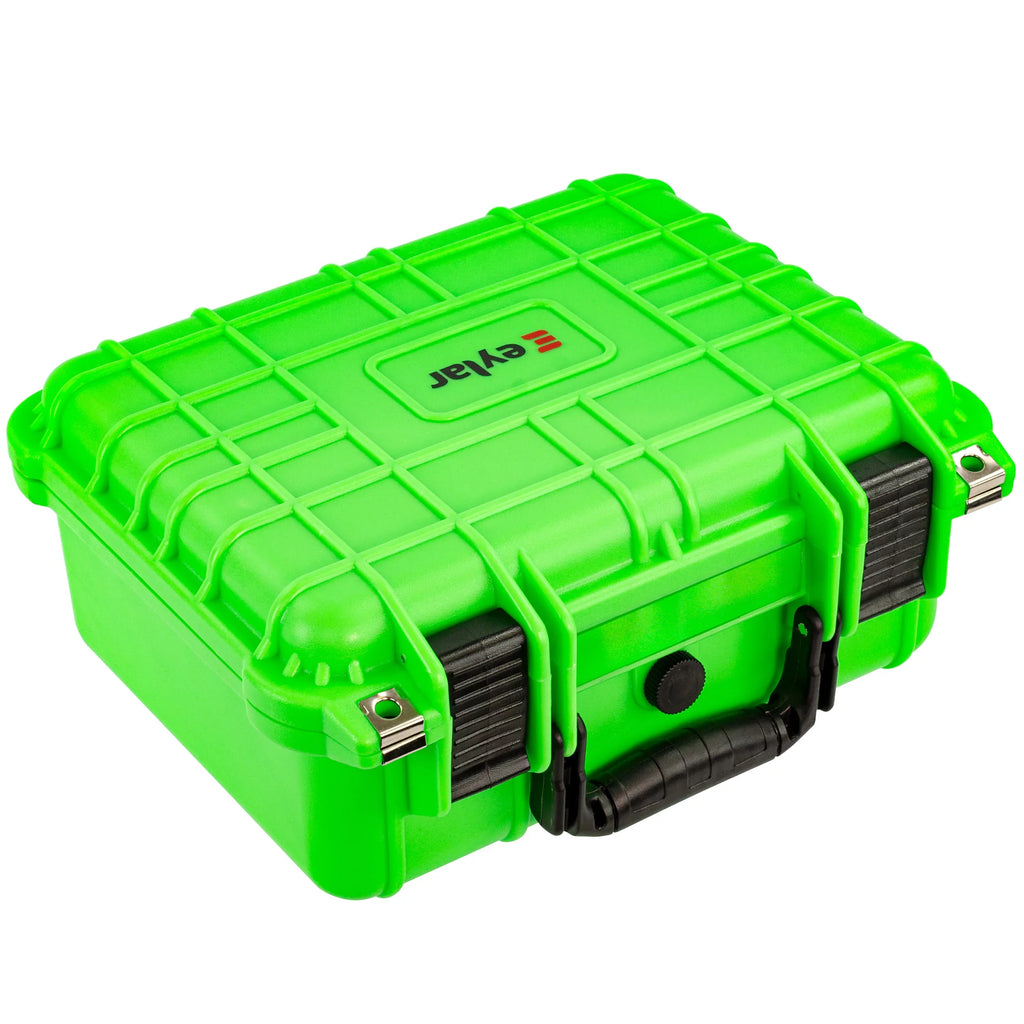 and Green Case Neon Camera Waterproof inch with Foam Hard 13.37 Gear Eylar