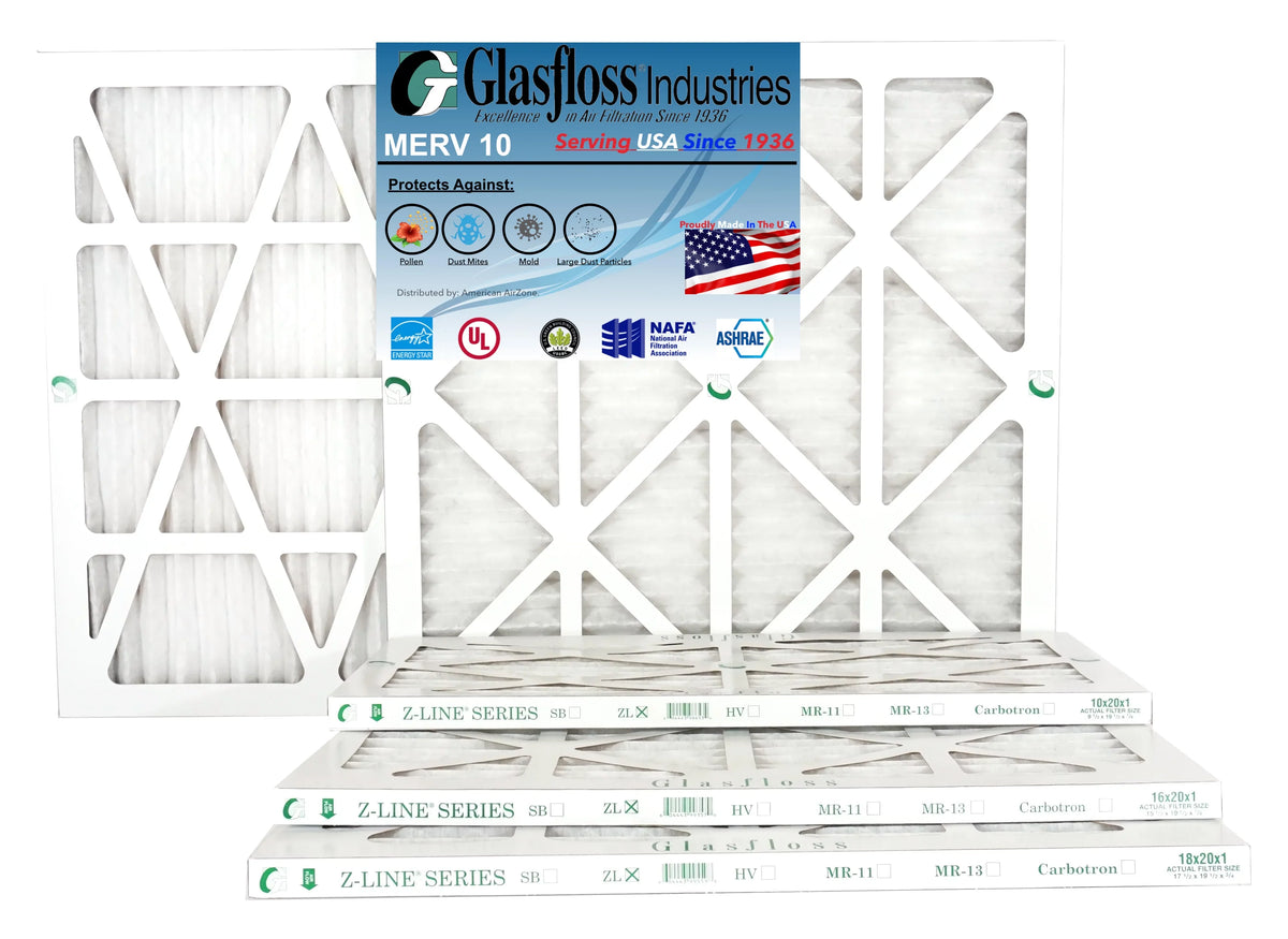 Air in x (Actual Furnace USA 21.5x7/8 18x22x1 -Qty:6 10 MERV inch) dimension: Filter - 17.5 - Made Glasfloss -