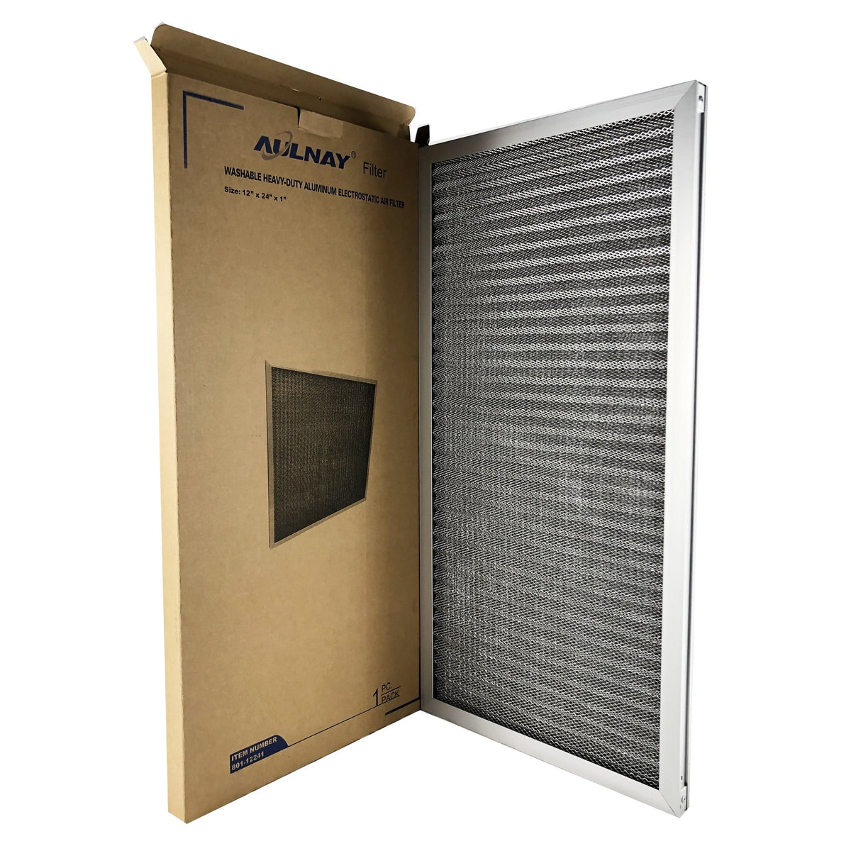 Filter Metal x1"), Washable (12 24" Electrostatic x Furnace AC Air Filter Filter, HVAC Air Aluminum Central "