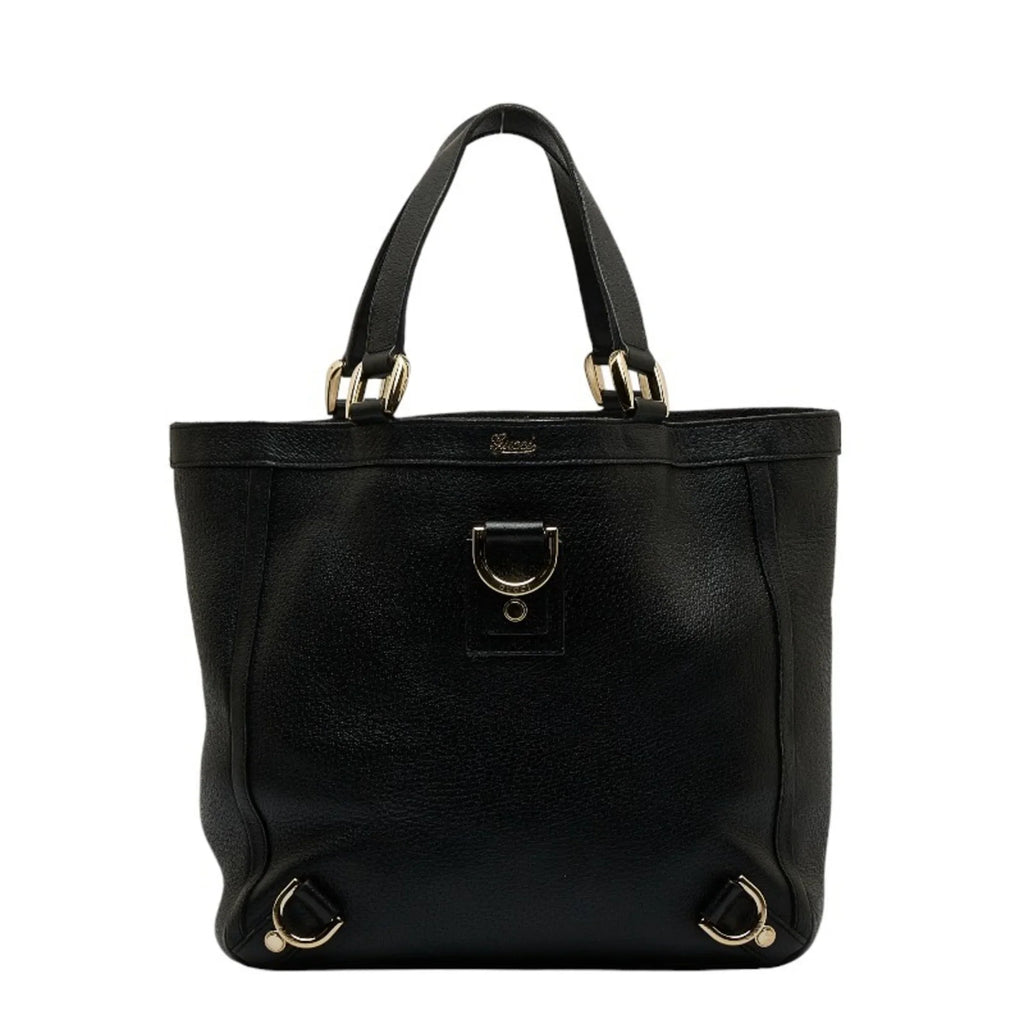 Handbag Women's Pre-Owned Abbey (Good) Tote Black 130739 Bag Leather