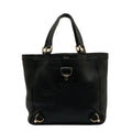 Handbag Women's Pre-Owned Abbey (Good) Tote Black 130739 Bag Leather