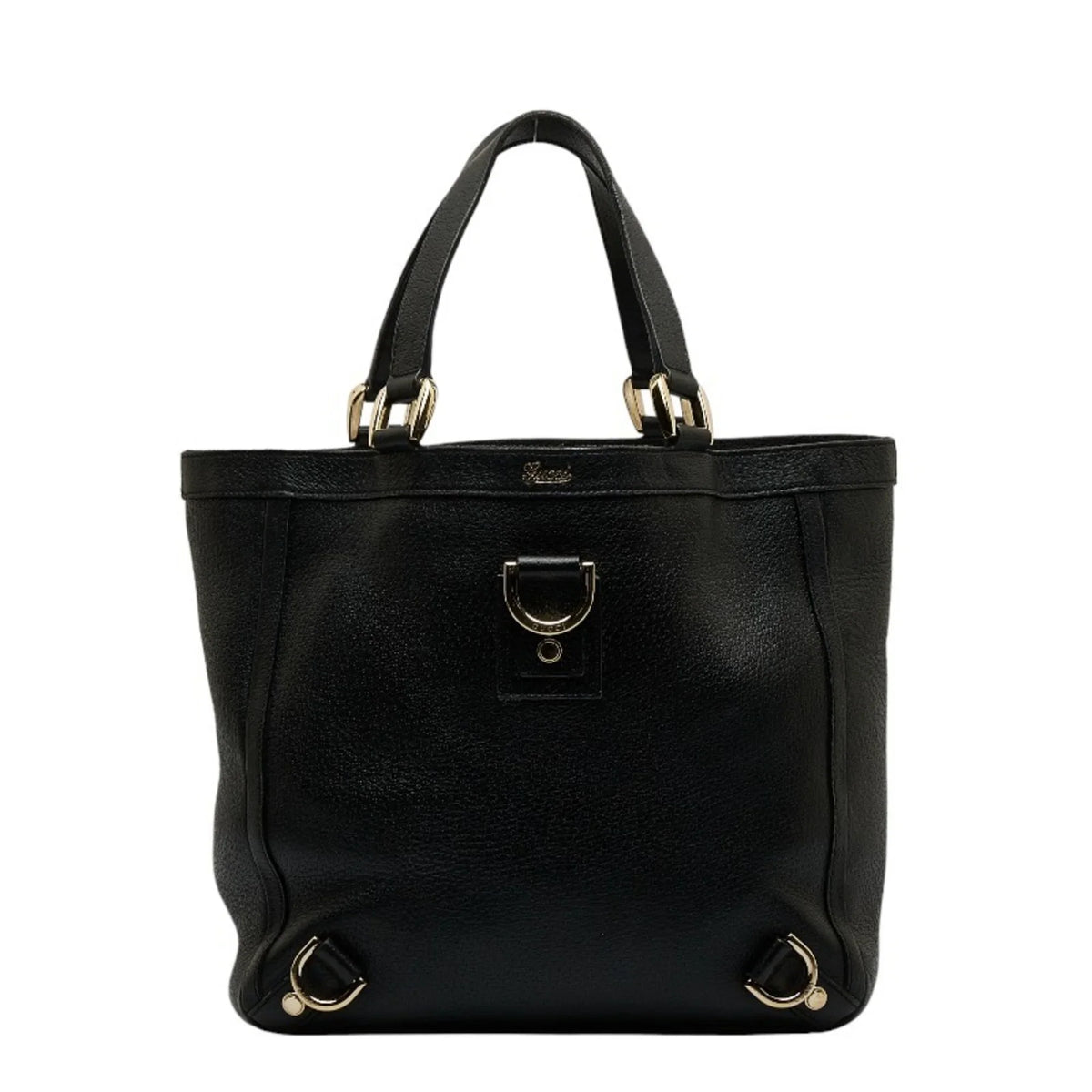 Handbag Women's Pre-Owned Abbey (Good) Tote Black 130739 Bag Leather