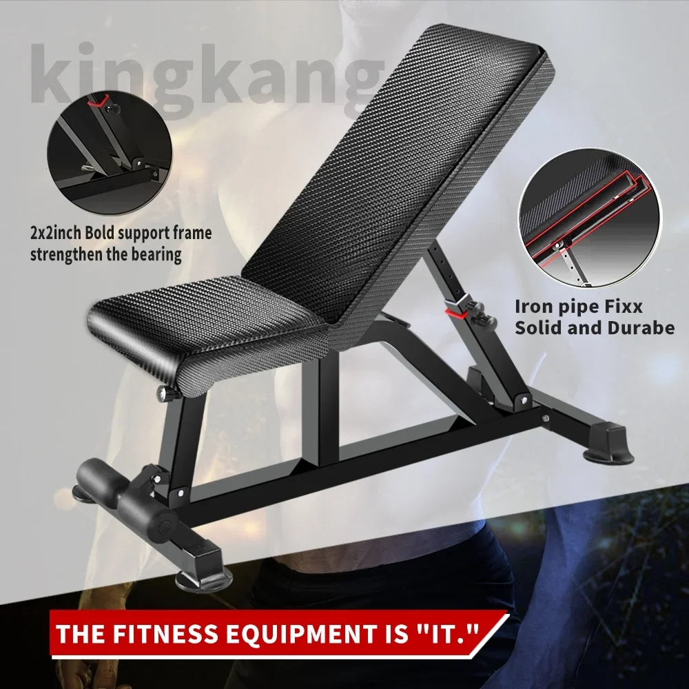 KINGKANG for Full Gym Bench, K Workout Bench Body 700LB for Weight Workout,Foldable Adjustable Exercise Dumbbells Bench Home