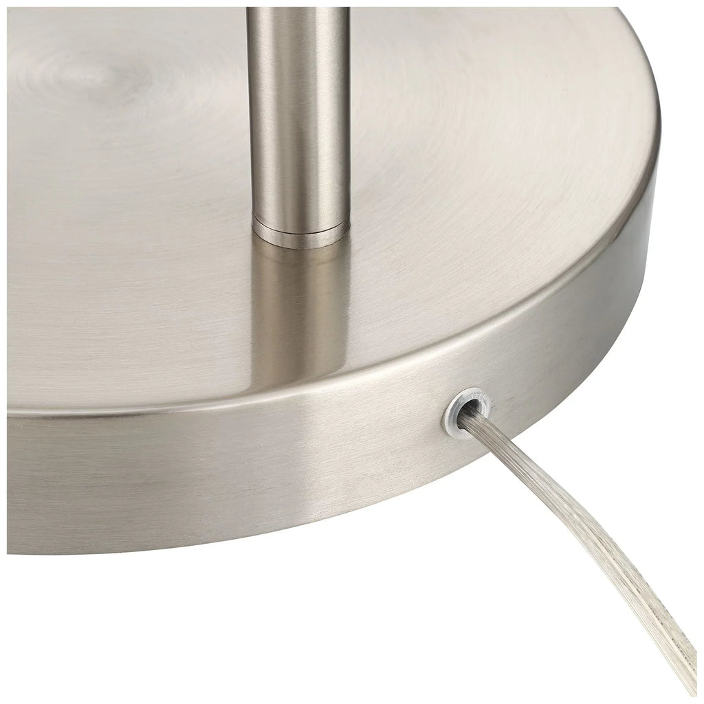 72" Charging with Modern Floor Lamp Room Reading for House White Port Lighting Drum Arc Tall 360 Living Nickel Shade Brushed USB