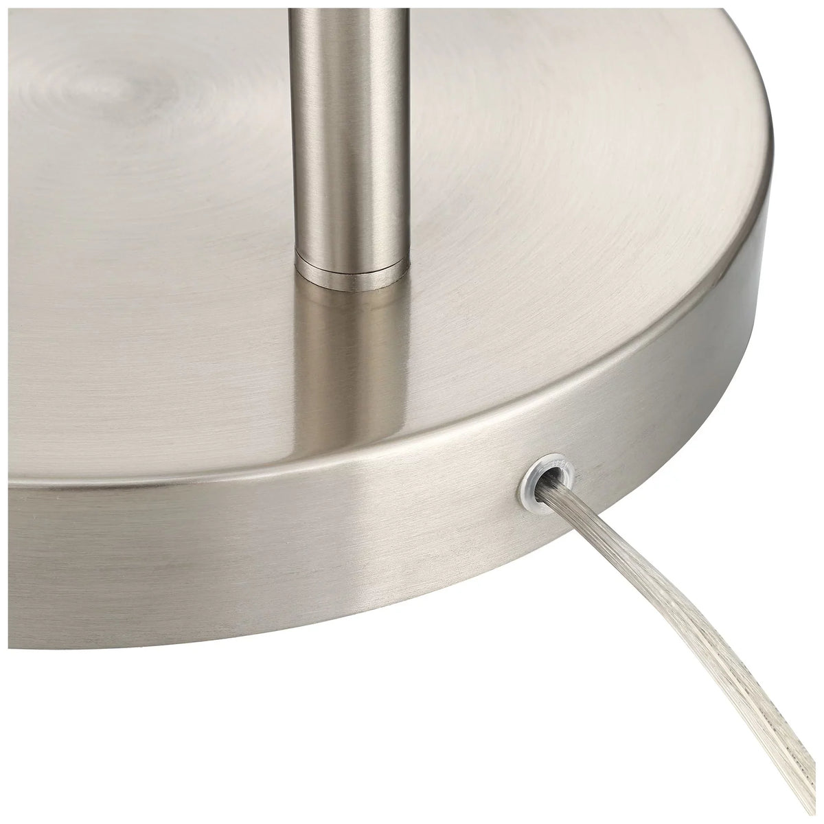 72" Charging with Modern Floor Lamp Room Reading for House White Port Lighting Drum Arc Tall 360 Living Nickel Shade Brushed USB