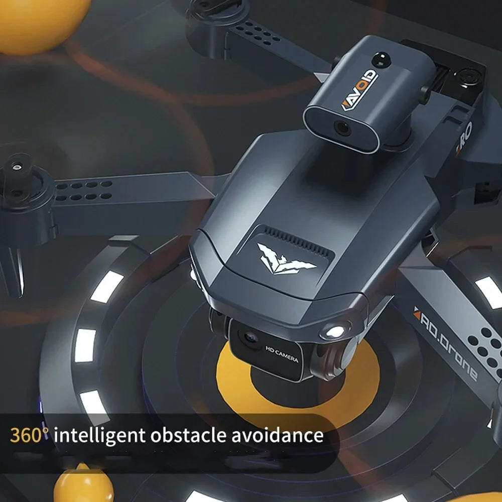 for Quadcopter Obstacle Professional Toys 6CH RC Drone 4K Avoidance Dual Drone Camera Helicopter Battery Foldable RC Boys Kids 3PC