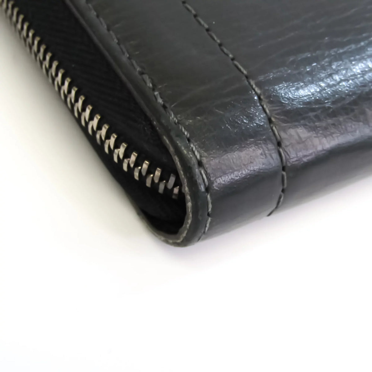 Long Basalt (Good) Wallet Pre-Owned M97026 Zippy Utah Leather Men's Organizer (bi-fold)