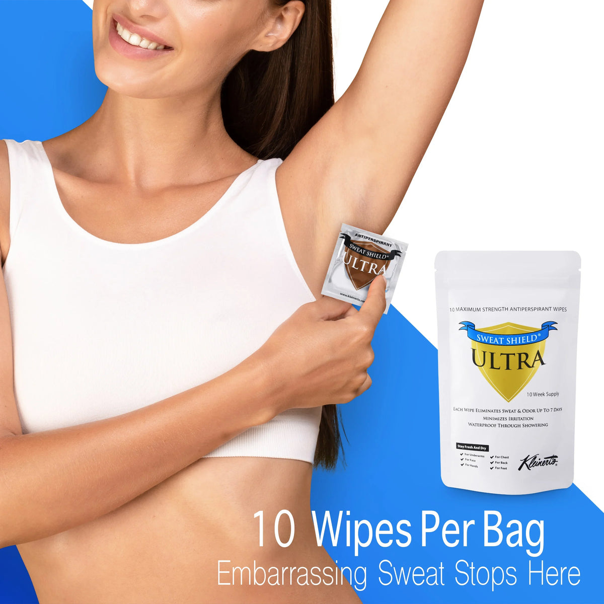 20 Days. Sweat Odor Ultra Shield & Up For Recommended Wipes. Sweating Antiperspirant 7 To Doctor Week Stop Supply-