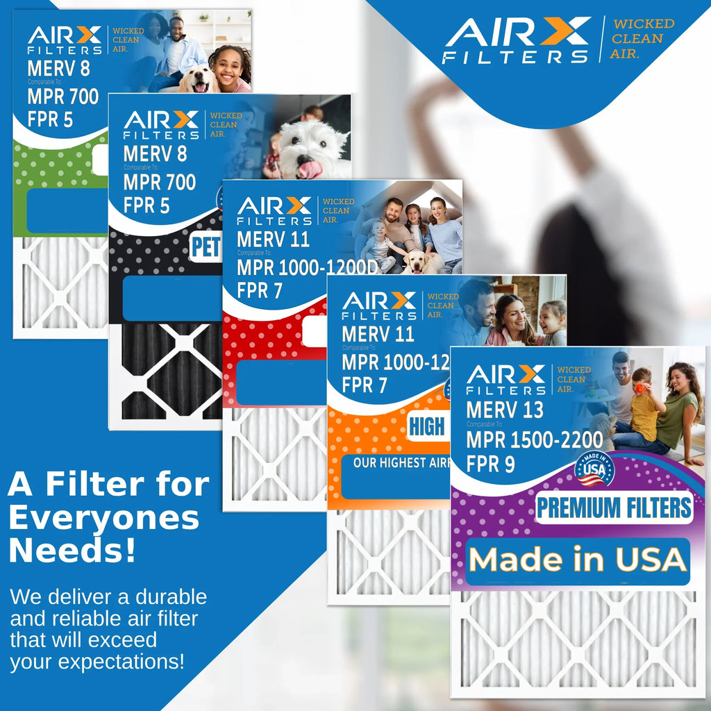 Conditioner Pleated & AIRX to Comparable 6 1200 WICKED Pack HVAC FPR Electrostatic 24x25x1 MPR 1000, Furnace Filters Premium Air MPR USA CLEAN FILTERS 7 Filter Made by Air 11 AIR. 24x25x1 Filter MERV