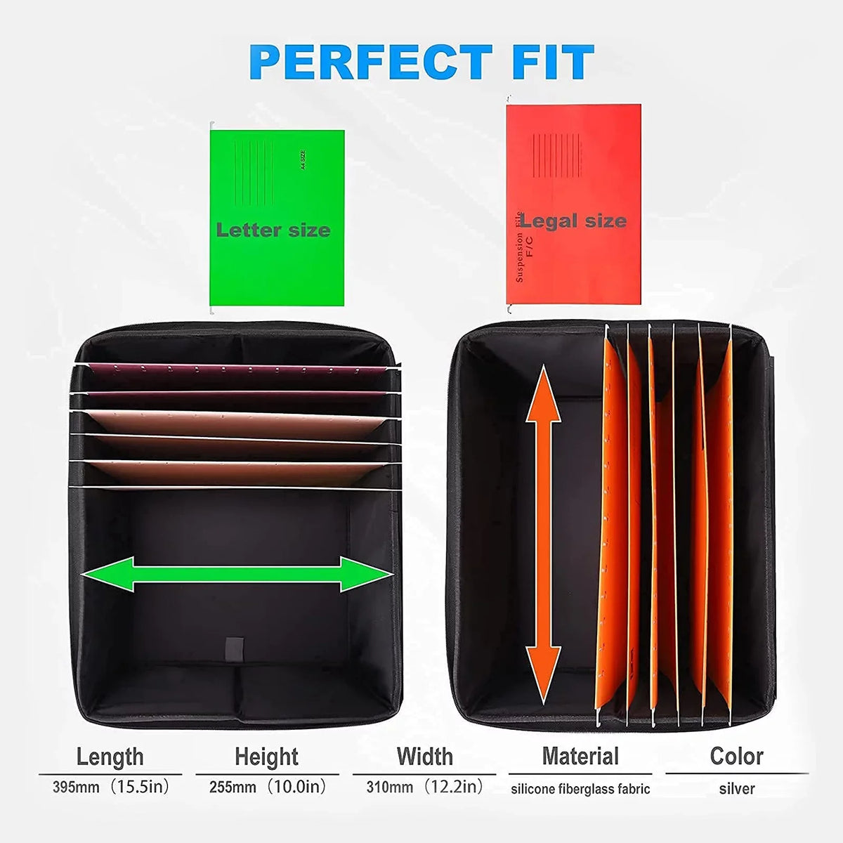 Home Handles with Sturdy Ideal and Box, Fireproof Storage Lid Irfora Car, for Waterproof Office