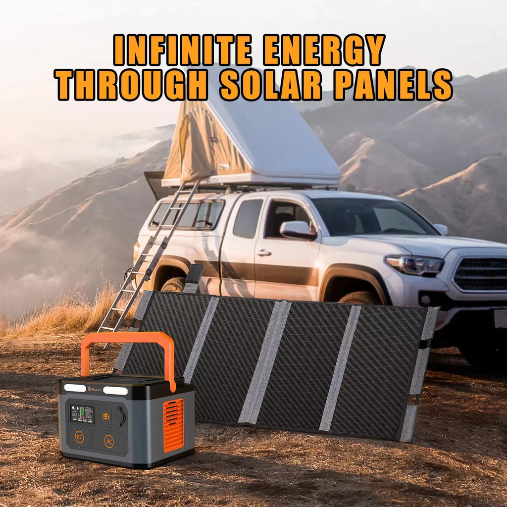 Anself, Generator for Wireless 1500W Solar 1598.4Wh, Backup, Emergency, Portable Home Power by Station Foursun charge