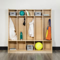 Locker Coat Storage with Cubbies 5 Wood Section Emma School Organizer and Hook Oliver Bench, +