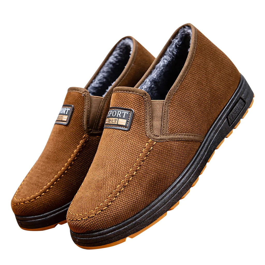 Toe Warm Snow Winter Fashionable Men Thick Bottomed Shoes Hiking Round Cotton Comfortable Flat Proof Mens And Boots Boots Simple liquid