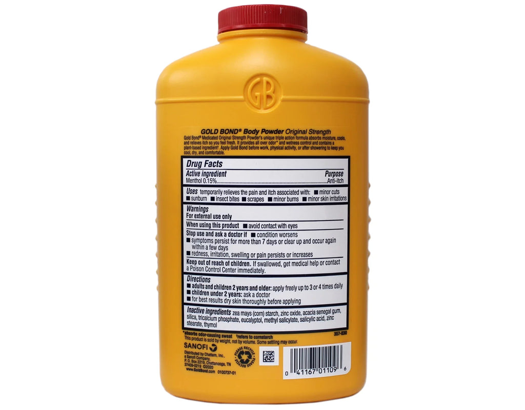 Gold Strength Medicated Body Powder Bond Original