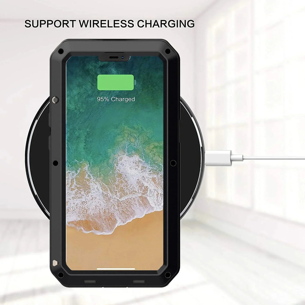 Grade Heavy 13 Pro (Silver) Protection, Military Scratch and Glass exterior Resistant Rugged Case Travel Duty Aluminum iPhone Shockproof Metal Gorilla