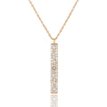Pendant Necklace Cubic Zirconia for Bar Plated Box Blue Vertical Women, Gold Teens Inc Rose Accented Boutique