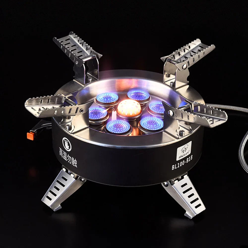 Traveling Camping Stove, Hiking Stove, Stove, core Foldable Seven Fishing 18000W Gas High Windproof Backpacking