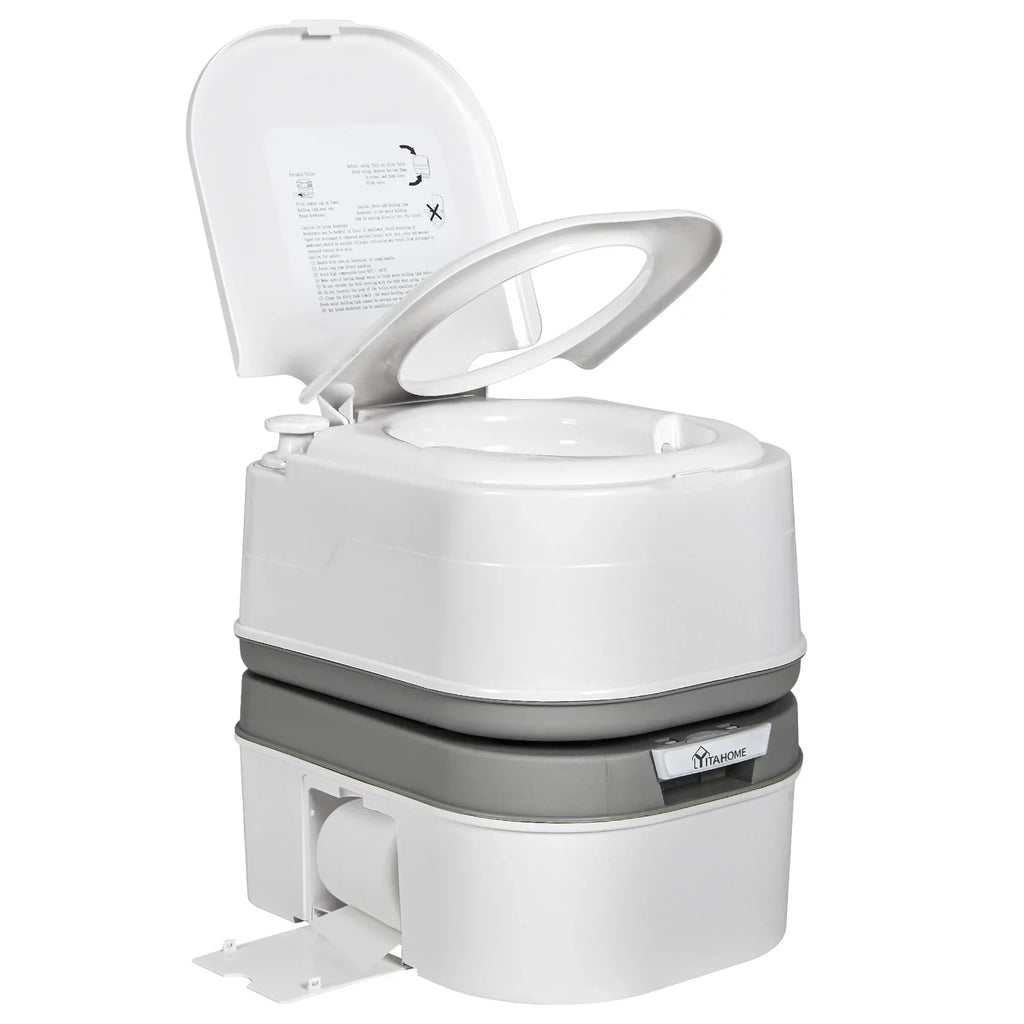 Portable Indicator, Gallon RV Toilet, exterior Camping 6.34 Rotating Porta DWVO Potty with Level RV , Spout Toilet