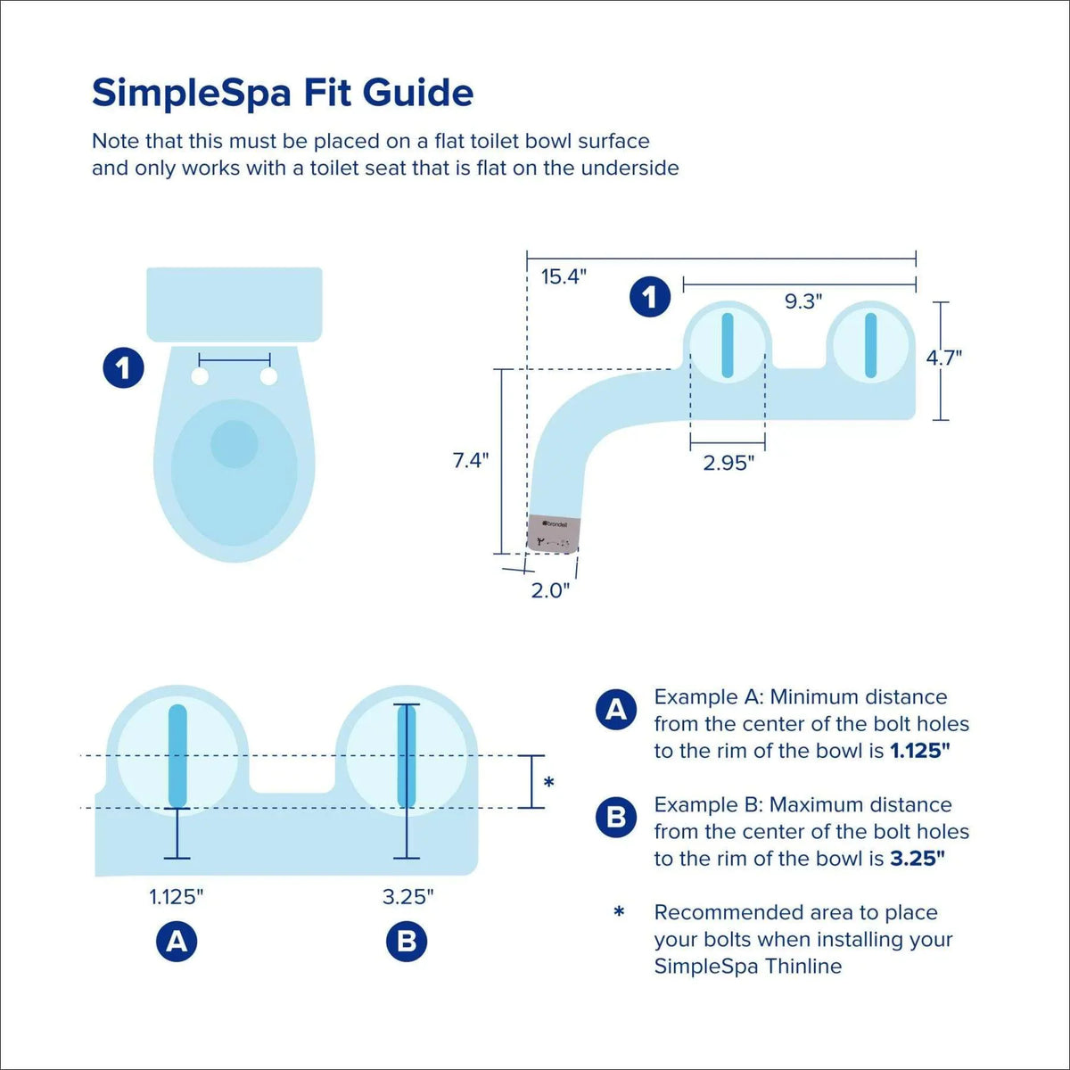with Bidet Brondell SS-150 Non-Electric White in Thinline Attachment Single Nozzle Simplespa