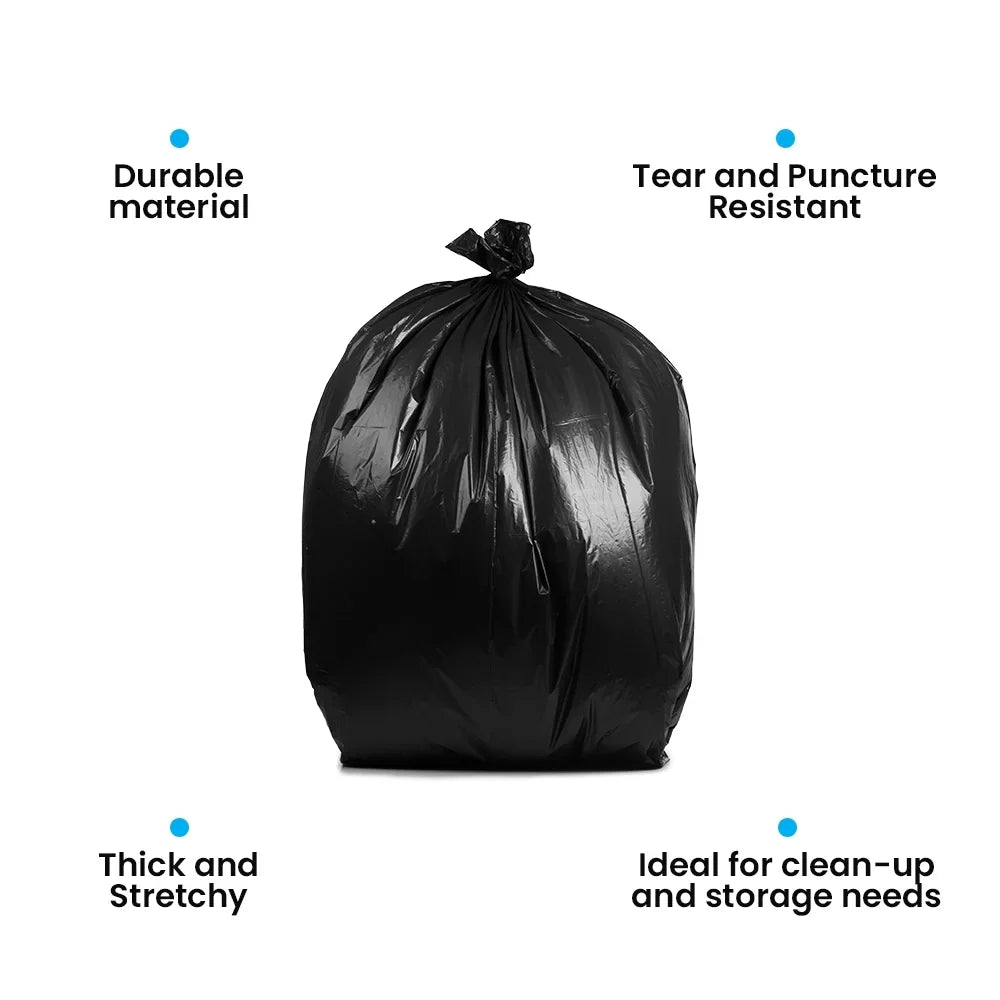 / PlasticMill MIL, Bags/Case, Liners. 42 33x48, Black, Trash Can Gallon, 1.5 Bags 100 Garbage