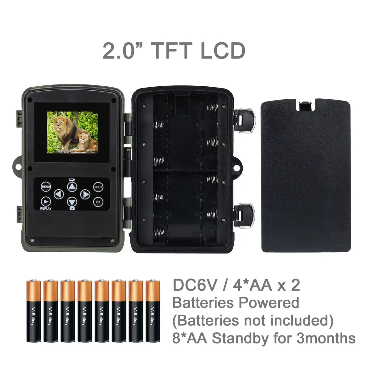 TF Monitor Camera Trail Wildgame Vision Waterproof Hunting LED HC-812A IR Card Night Monitors Hunting with Wildlife Camera 4K 32GB 36MP with Trail SuntekCam Trail