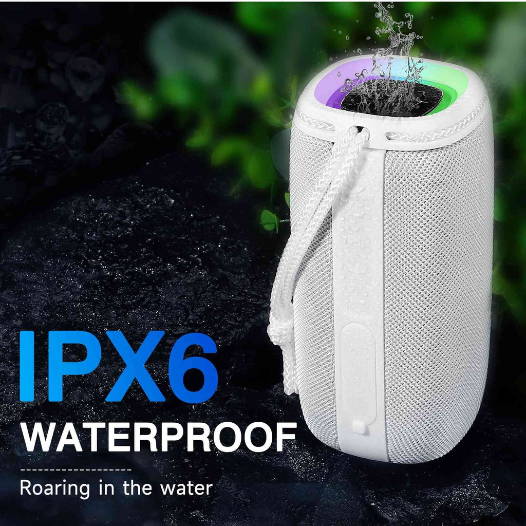 True Portable X808 Surround UrbanX 360° White C5 HD - Speakers Sound BT5.3, Waterproof BLU Pairing, IPX5 Punchy Speaker Speaker, for Bluetooth Max with Wireless Bass,