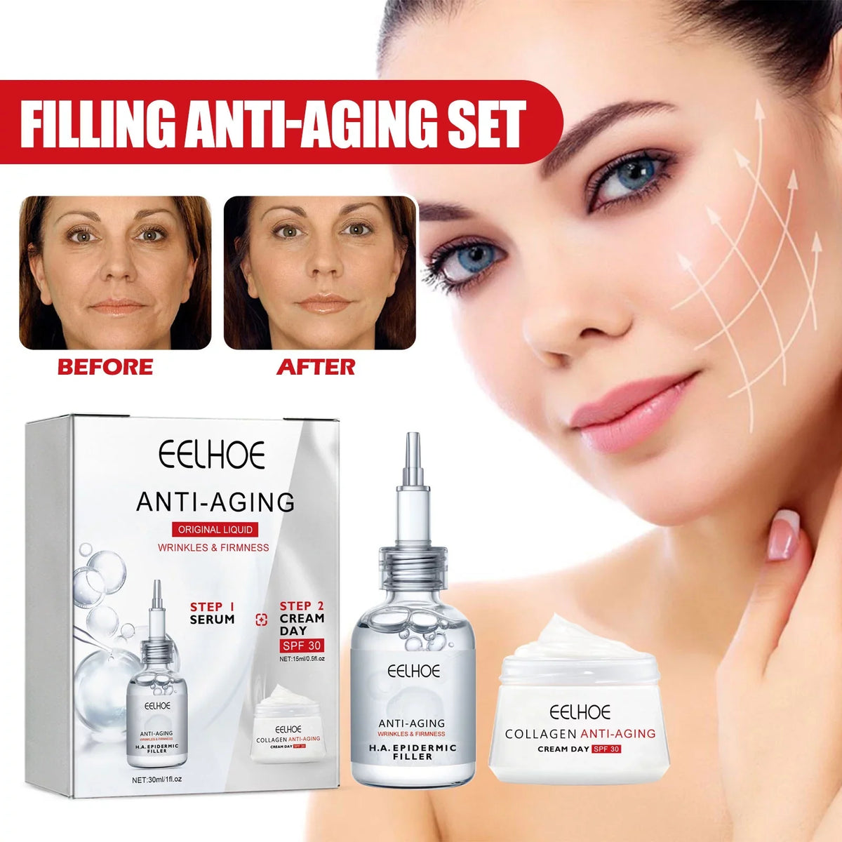 30ml, Cream Face Lines, Aging, Fade Suit, Moisturize, Tighten Skin, Moisturize Essence, And Fine Resist Filling Yuxuan Tea Anti-wrinkle Tree Oil Tender