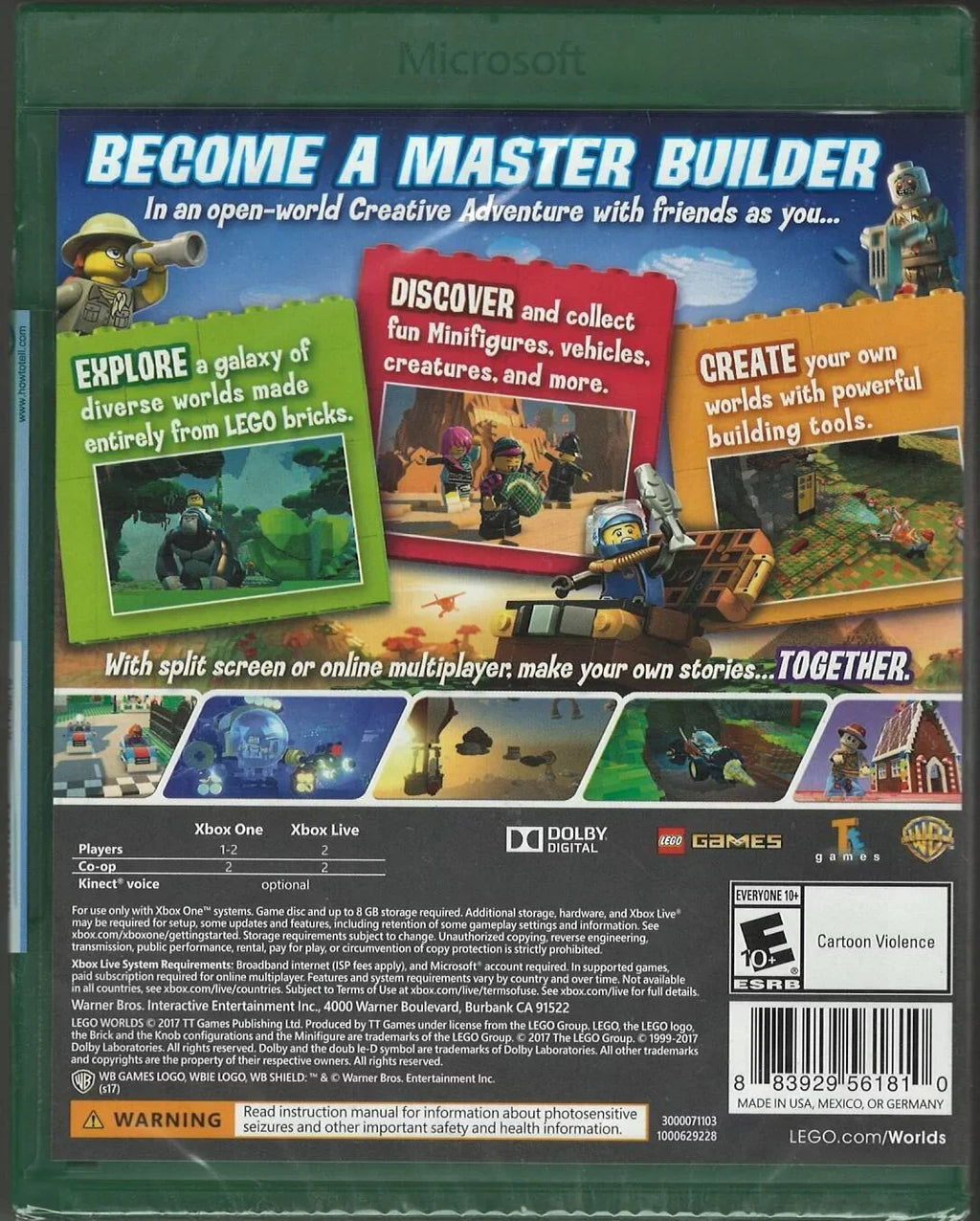 Sealed (Brand Factory One One, Version) One Xbox Xbox Xbox US Worlds LEGO New