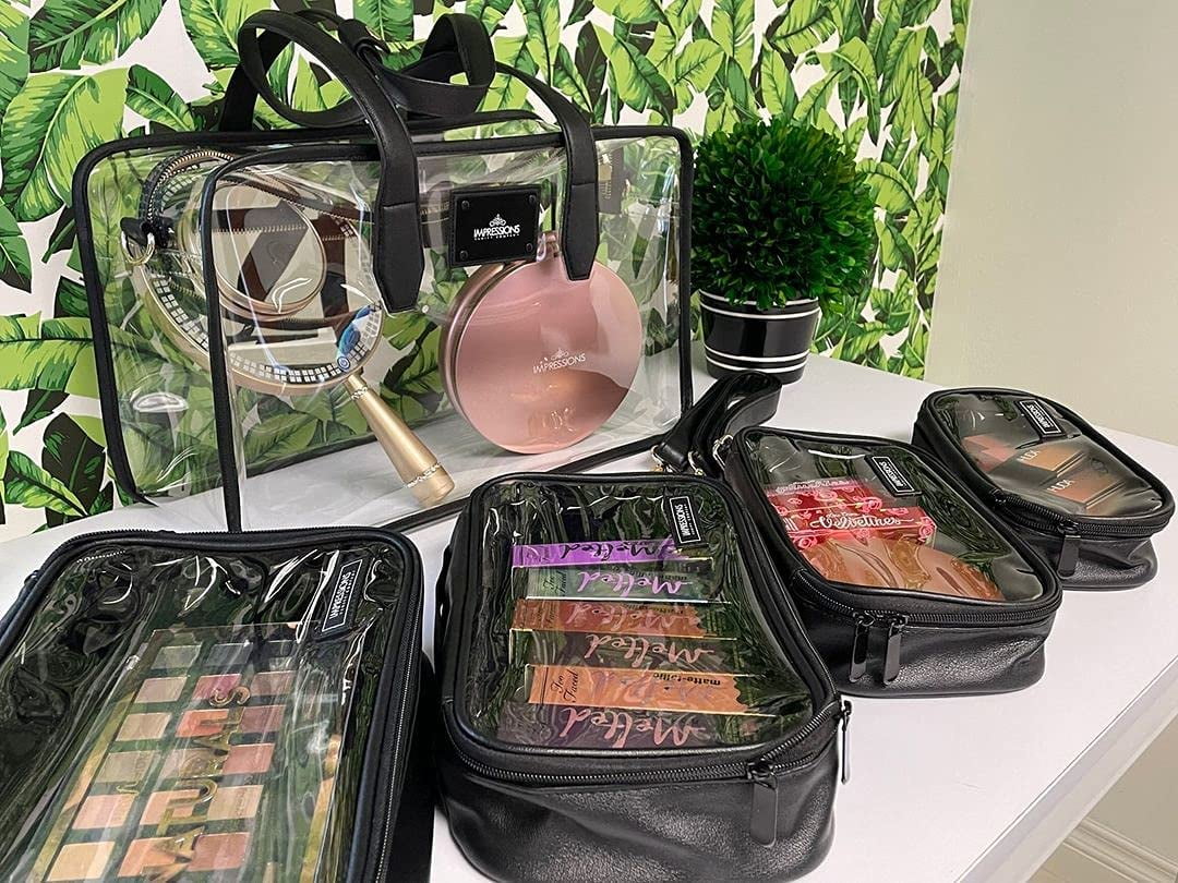 Shoulder Makeup (Transparent) Vanity Case Impressions with Strap Paris Adjustable Transparent