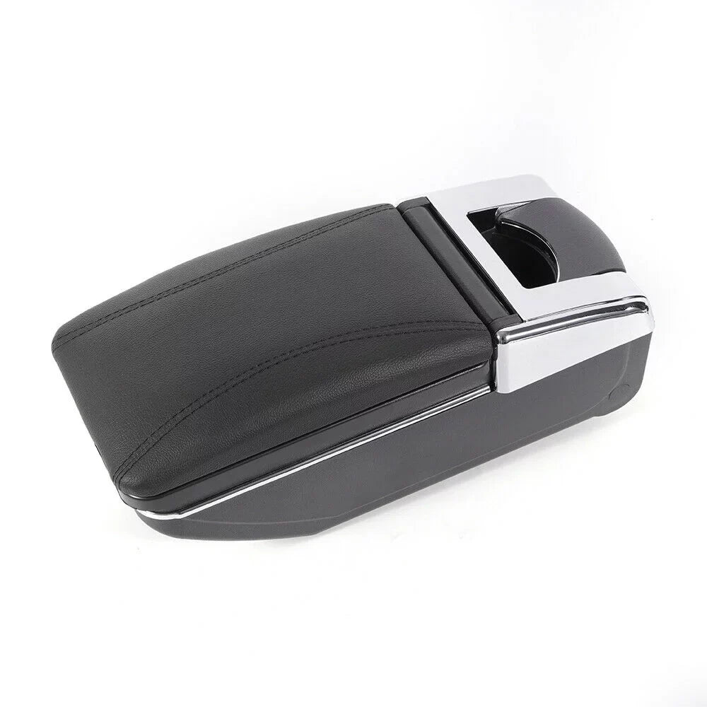 YIYIBYUS Tiida Rotatable Car for Versa Container Central Center Case Storage Black Box 2007-2011 Leather Armrest Console Nissan